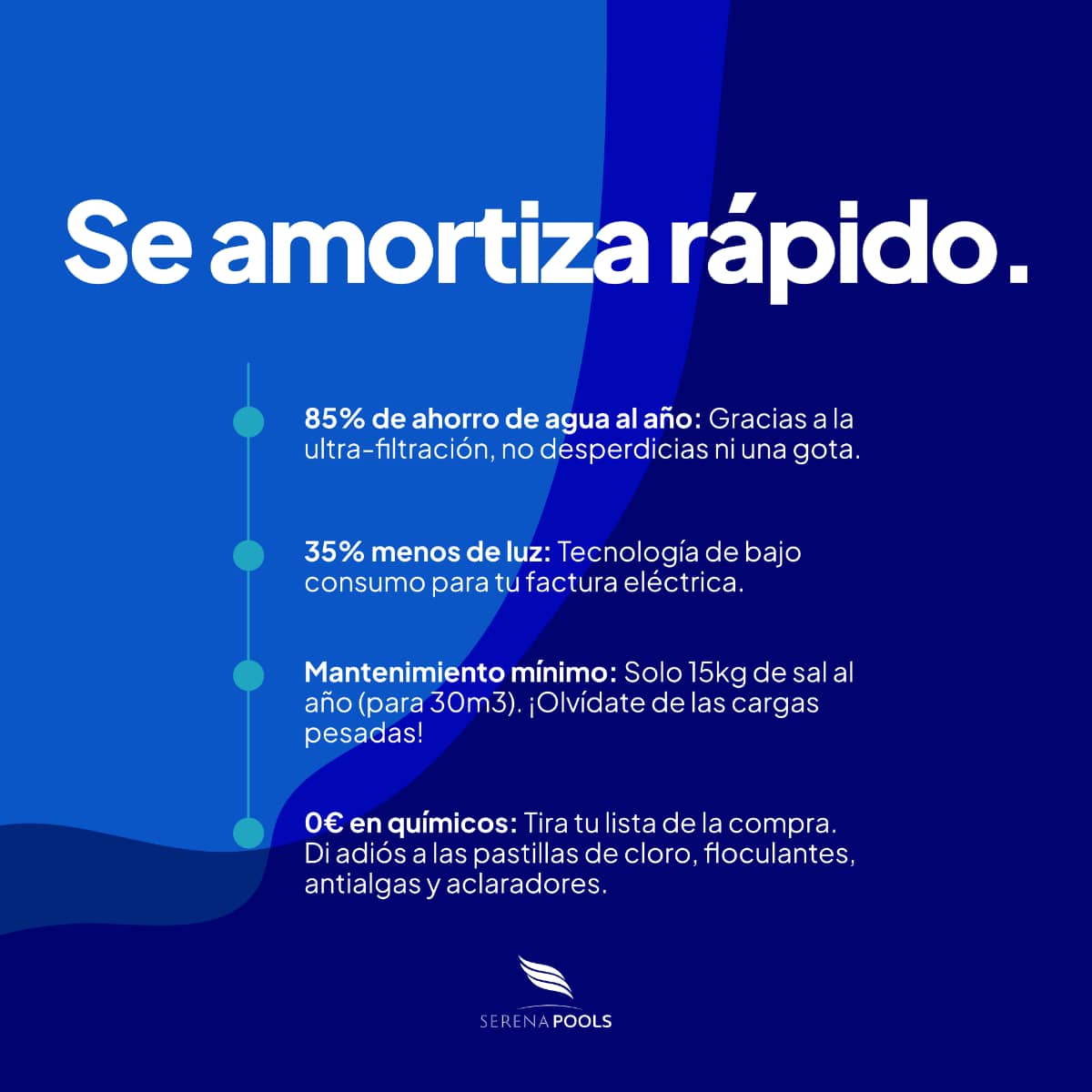 Información de ahorro en mantenimiento de las piscinas de magnesio
